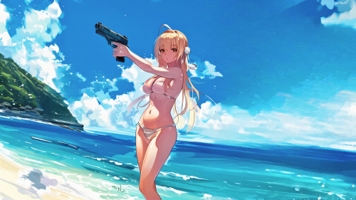 Bikini Beach: Anime Girls Assault