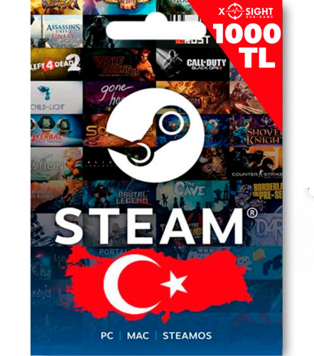 Steam код пополнения 1000 TL (Турция)